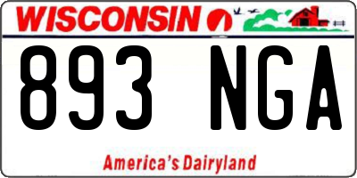 WI license plate 893NGA