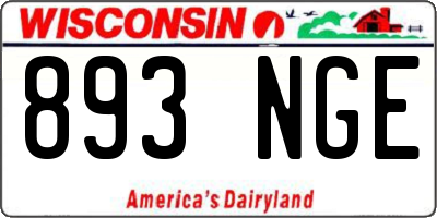 WI license plate 893NGE