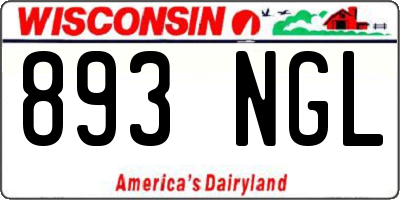 WI license plate 893NGL