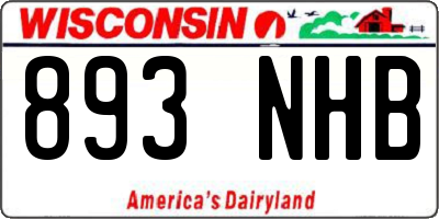 WI license plate 893NHB