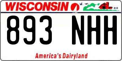 WI license plate 893NHH