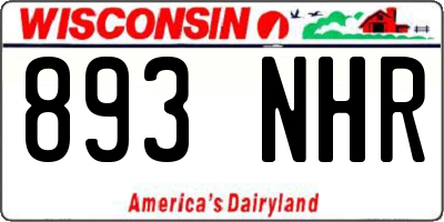 WI license plate 893NHR