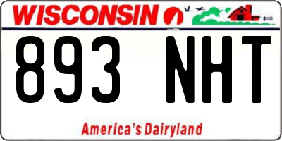 WI license plate 893NHT