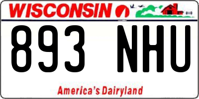 WI license plate 893NHU