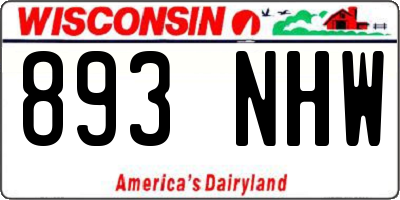 WI license plate 893NHW