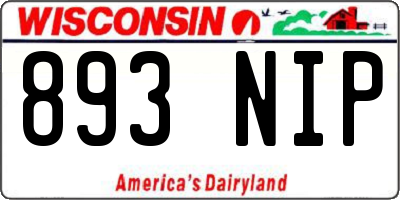 WI license plate 893NIP