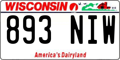 WI license plate 893NIW