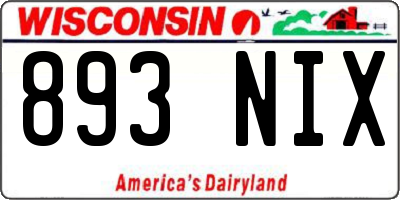 WI license plate 893NIX