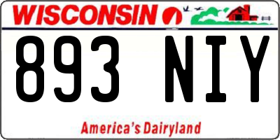 WI license plate 893NIY