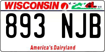 WI license plate 893NJB
