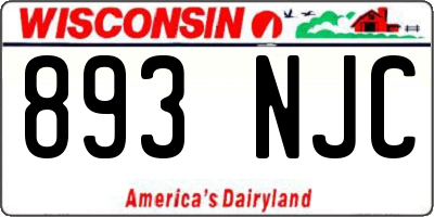WI license plate 893NJC