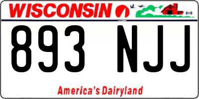 WI license plate 893NJJ