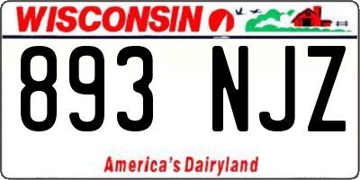 WI license plate 893NJZ