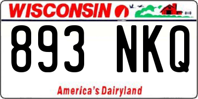 WI license plate 893NKQ