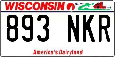 WI license plate 893NKR