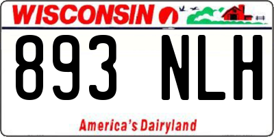 WI license plate 893NLH
