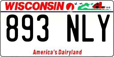 WI license plate 893NLY