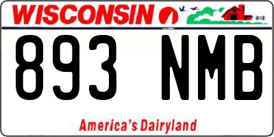 WI license plate 893NMB