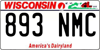 WI license plate 893NMC