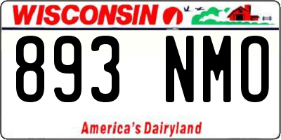 WI license plate 893NMO
