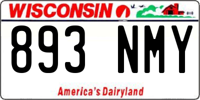 WI license plate 893NMY