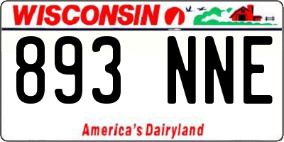 WI license plate 893NNE
