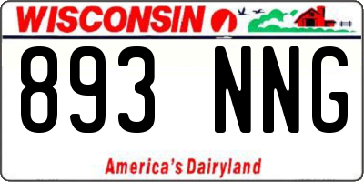 WI license plate 893NNG