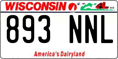 WI license plate 893NNL