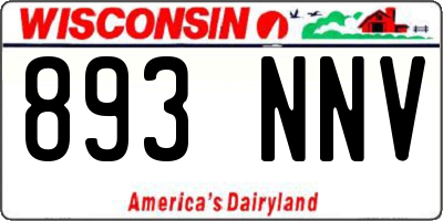 WI license plate 893NNV