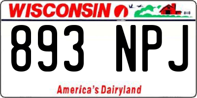 WI license plate 893NPJ