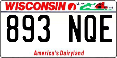 WI license plate 893NQE