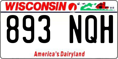 WI license plate 893NQH