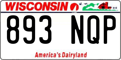 WI license plate 893NQP