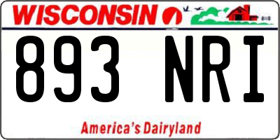 WI license plate 893NRI