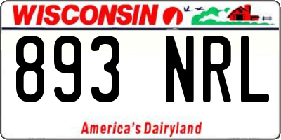 WI license plate 893NRL