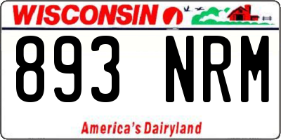 WI license plate 893NRM