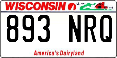 WI license plate 893NRQ