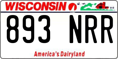 WI license plate 893NRR