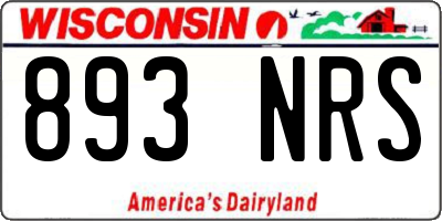 WI license plate 893NRS