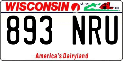 WI license plate 893NRU