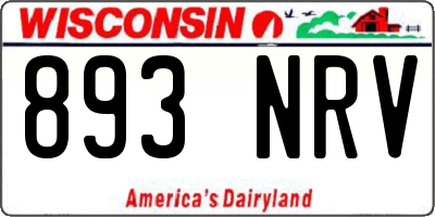 WI license plate 893NRV