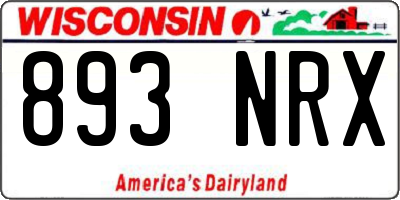 WI license plate 893NRX