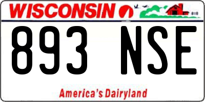 WI license plate 893NSE
