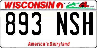 WI license plate 893NSH
