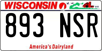 WI license plate 893NSR