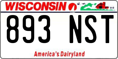 WI license plate 893NST