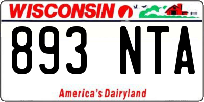 WI license plate 893NTA