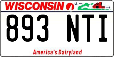 WI license plate 893NTI