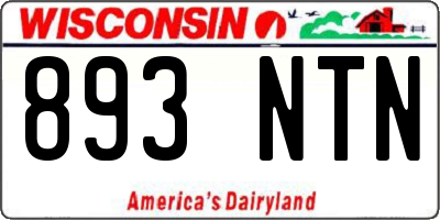 WI license plate 893NTN