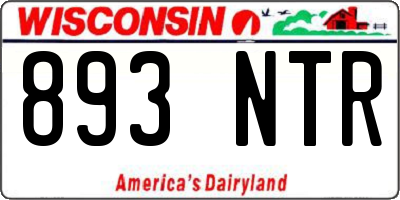 WI license plate 893NTR